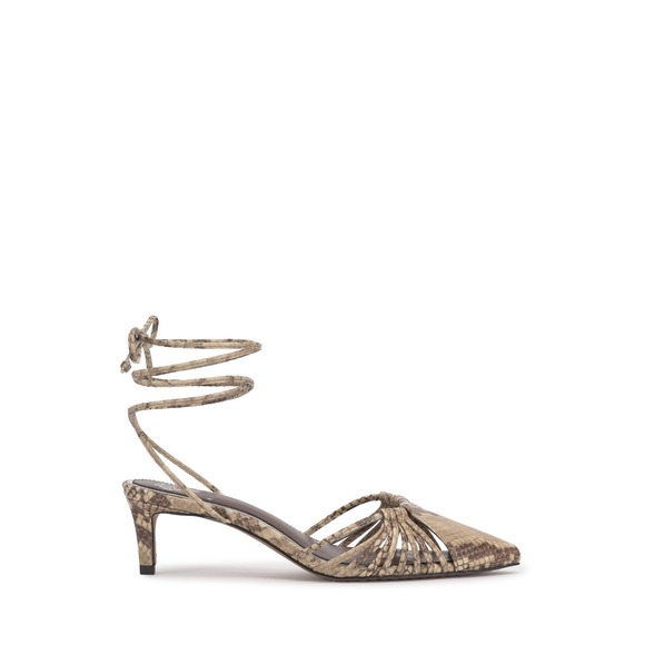 Vince Camuto Women Snake Print Lace Up Pointed Toe Heels Stiletto Shoes size 7M - Picture 6 of 9
